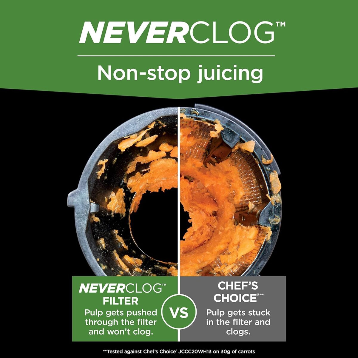 آب‌میوه‌گیری پرس سرد نینجا مدل Ninja NeverClog Cold Press Juicer JC151ANZ - Image 11