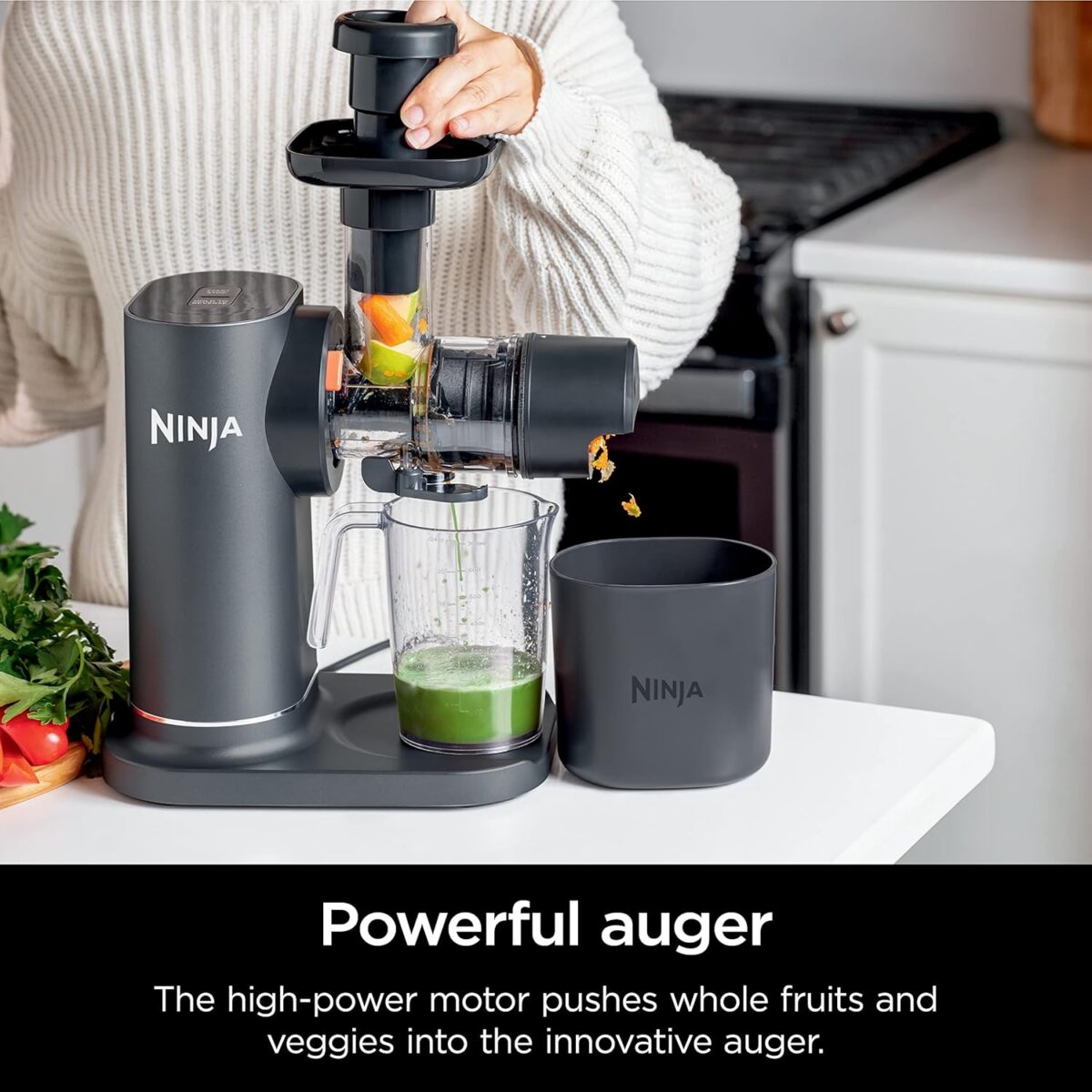 آب‌میوه‌گیری پرس سرد نینجا مدل Ninja NeverClog Cold Press Juicer JC151ANZ - Image 4