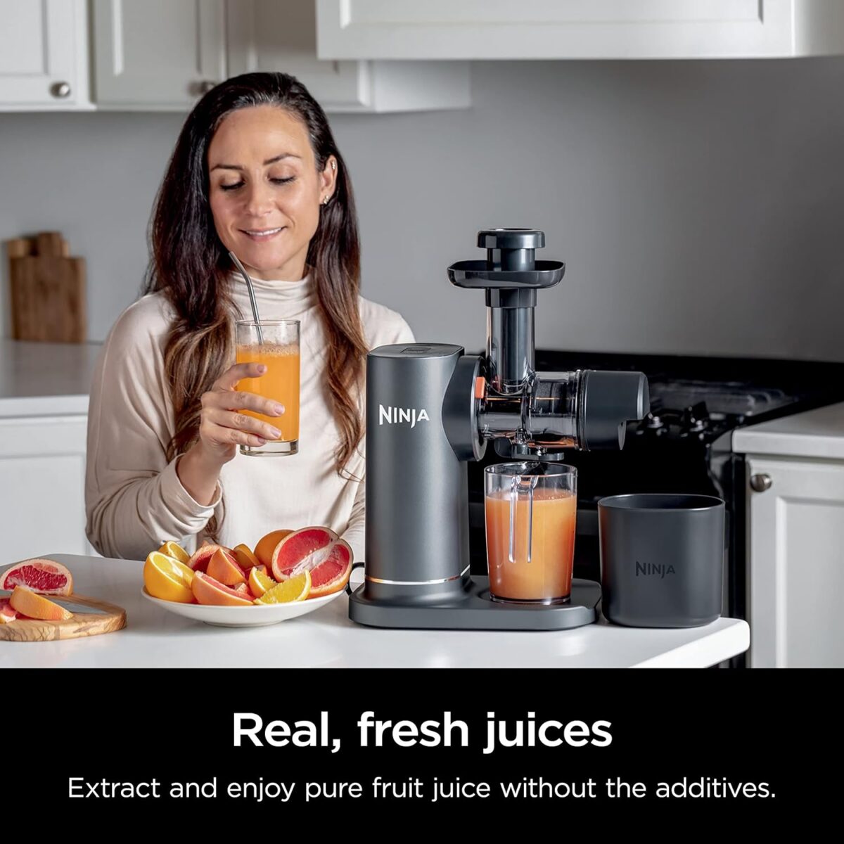 آب‌میوه‌گیری پرس سرد نینجا مدل Ninja NeverClog Cold Press Juicer JC151ANZ - Image 5