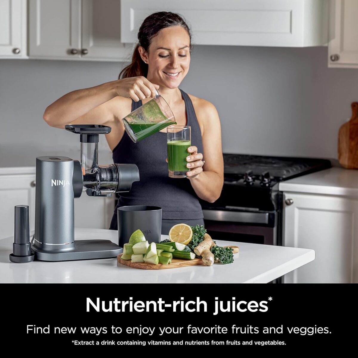 آب‌میوه‌گیری پرس سرد نینجا مدل Ninja NeverClog Cold Press Juicer JC151ANZ - Image 7